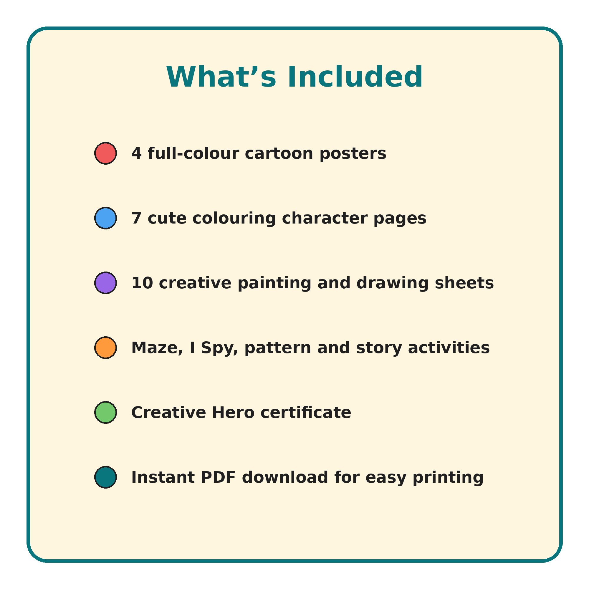 What is included in The Crayon Kingdom printable pack