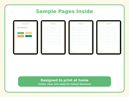 Family Meal Planner & Grocery List Bundle | 32 Printable Pages