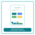 Home Reset Cleaning & Decluttering Planner | 34 Printable Pages