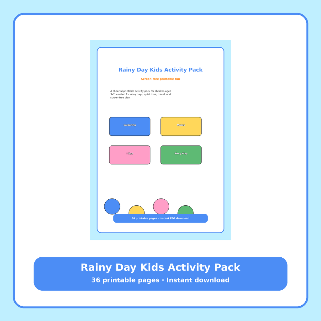 Rainy Day Kids Activity Pack