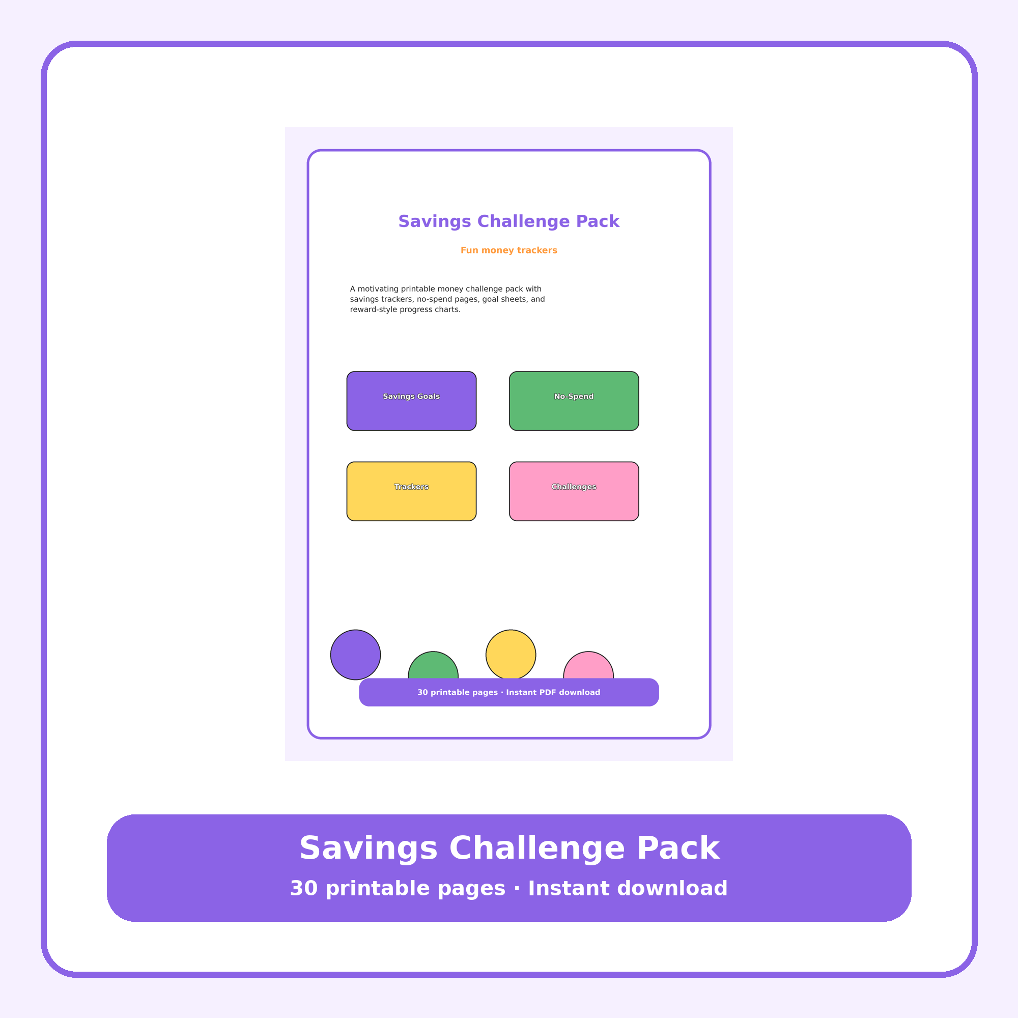 Savings Challenge Pack