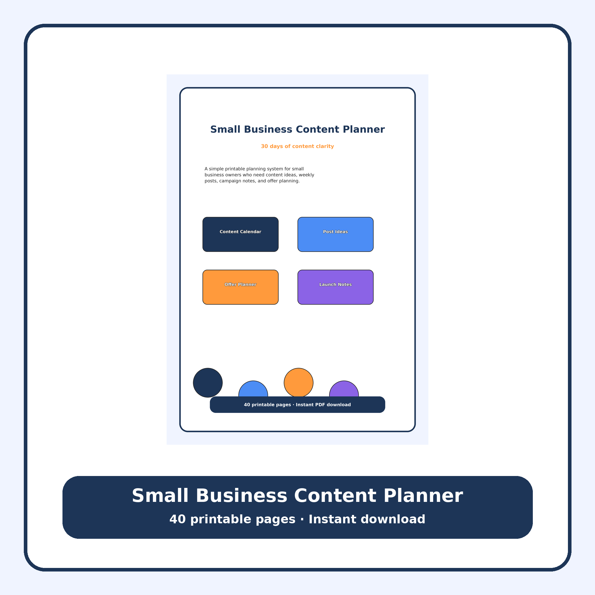 Small Business Content Planner