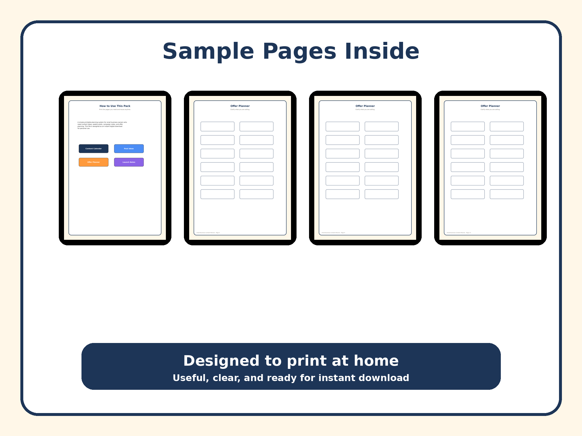 Small Business Content Planner